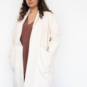 Only Child Cardiff Trench in Eggshell Cotton Canvas 3X